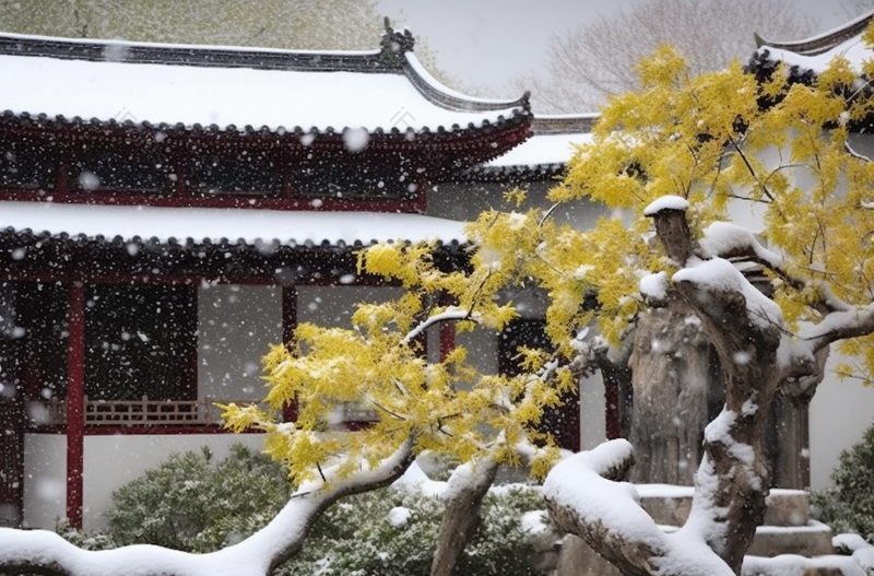 上海古典园林古猗园雪景,高清,摄影图,摄影图片,图片大全,摄影图免费下载